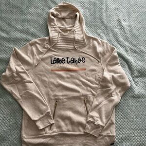 Lake Tahoe pull over hoodie cream XL